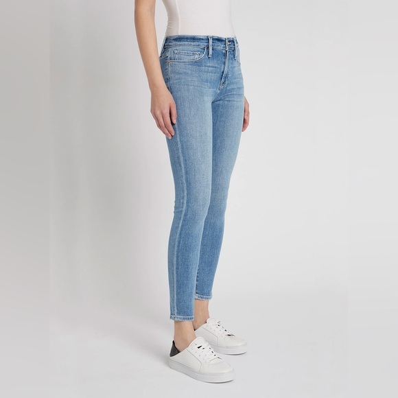 Frame Denim Le Skinny de Jeanne Crop Jeans Light/Medium Wash size 28 - Picture 3 of 13